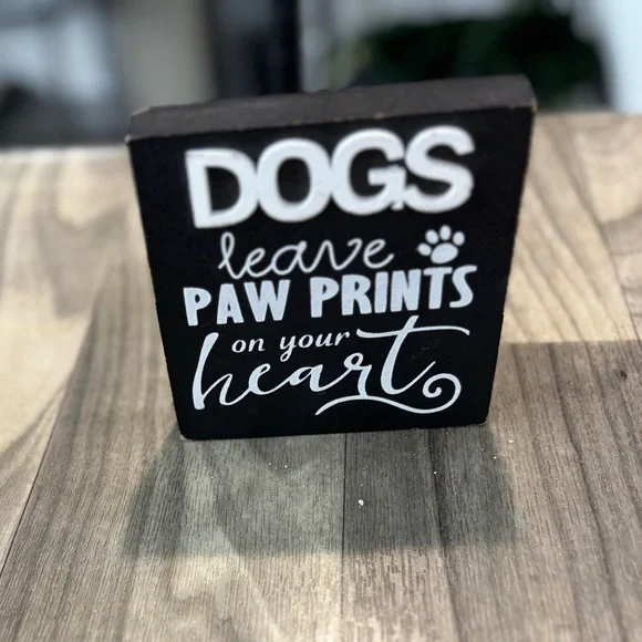 Black and White Dog with Unique Paw Prints - Picture 3 of 3